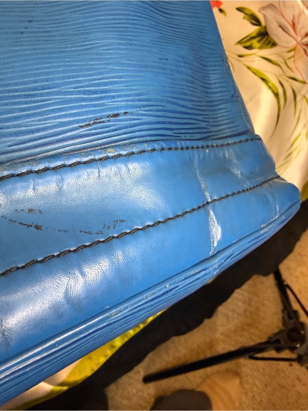 Louis Vuitton Epi Leather Noé Bucket Bag – Blue (Vintage) – Includes COA - Picture 7 of 17